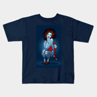 Blue woman Kids T-Shirt